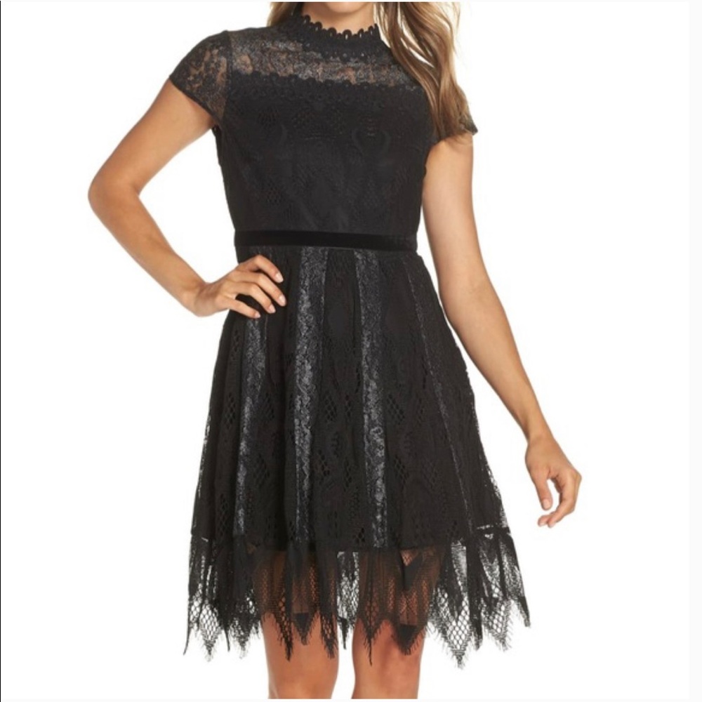 Anthro x Foxiedox Maisie Lace Cocktail Dress